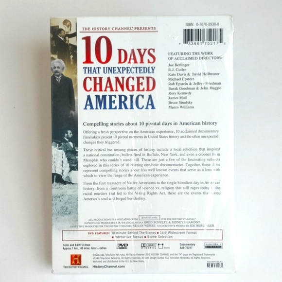 DVD 10 Days That Unexpectedly Changed America History Channel DVD 3 DVD Set New - Picture 8 of 9